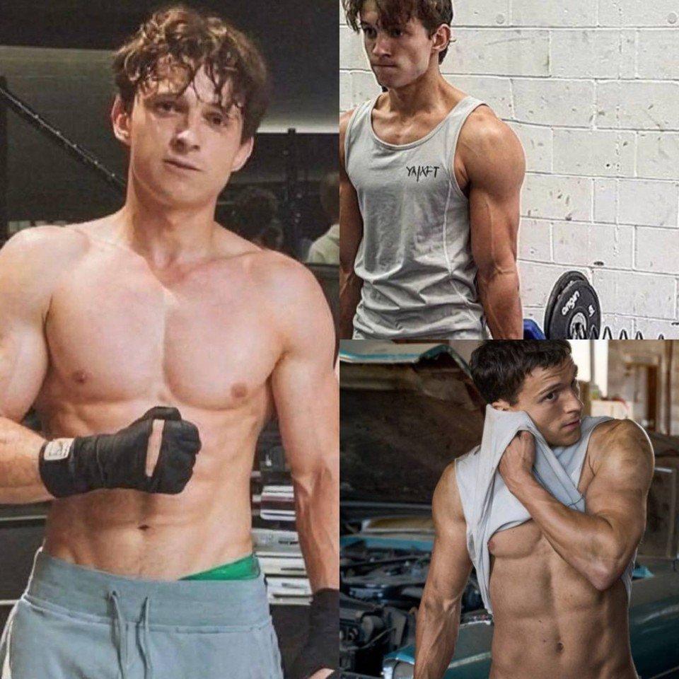 КРАСАВЧИК ️ 29-летний Том Холланд и его текущая форма. Подкачался к блокбастерам "Человек-паук 4", "Мстители: Судный день", "Одиссея".