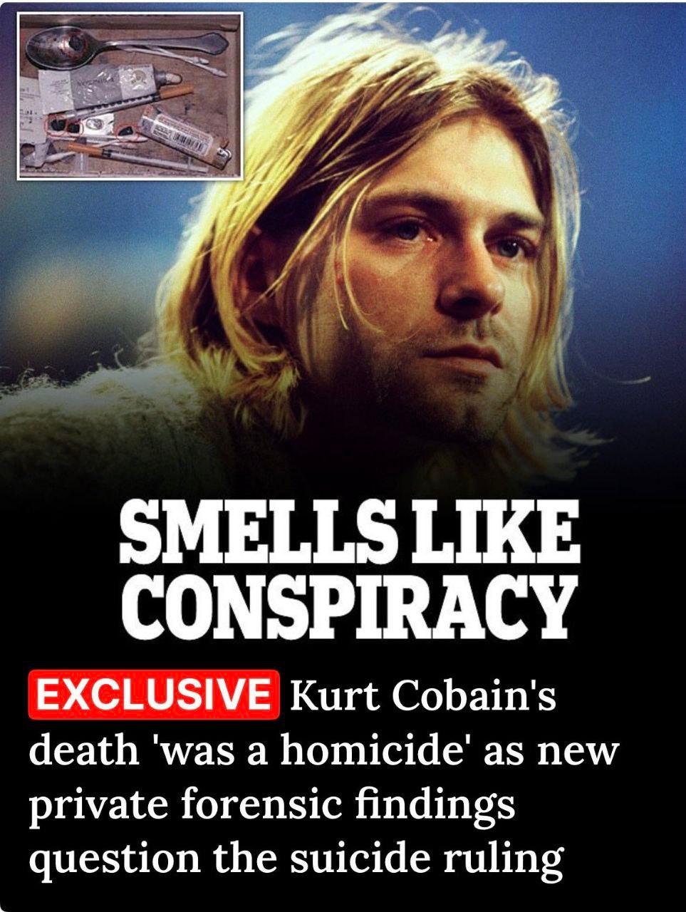 НИЧЕГО СЕБЕ! 😦 Смерть Курта Кобейна могла быть не самоуб№йством, а уб№йством, сообщает Daily Mail.