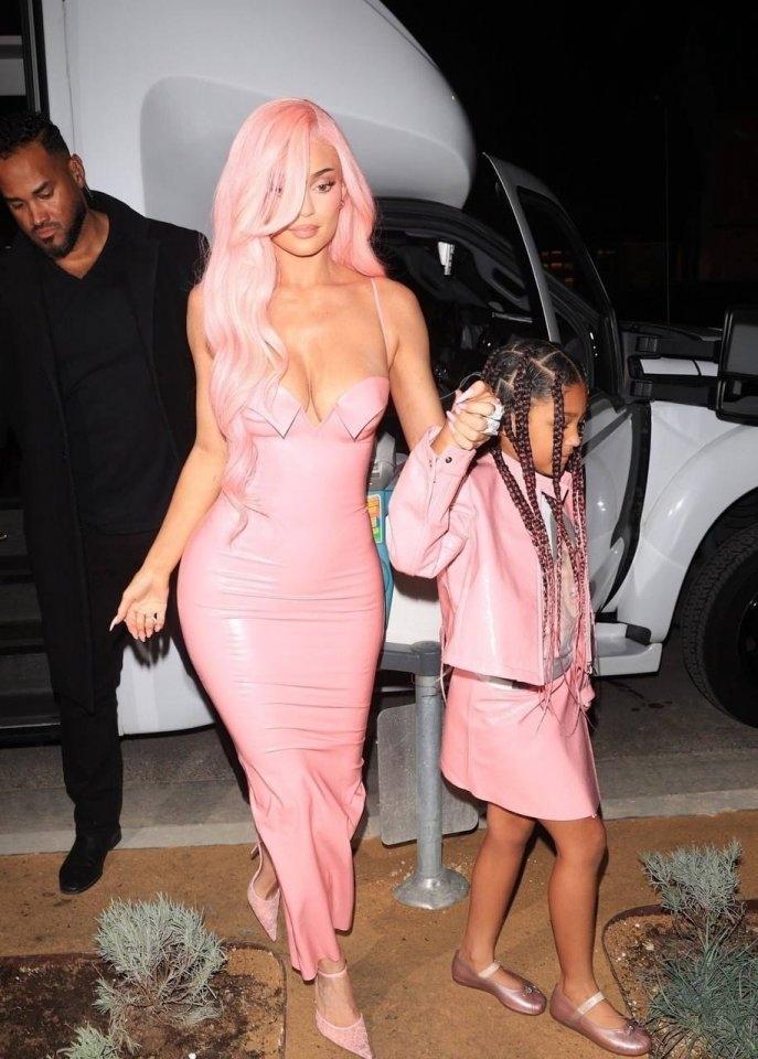 "В ПЛАТЬЕ ЦВЕТА ДОКТОРСКОЙ КОЛБАСЫ"  Именно такие комментарии оставили русские поклонники под новыми фото Кайли Дженнер с Дочкой