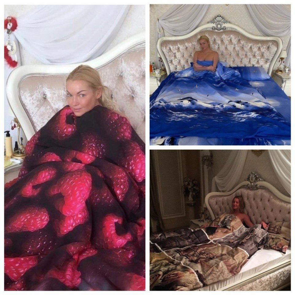 Настя Волочкова и её вкус на постельное белье