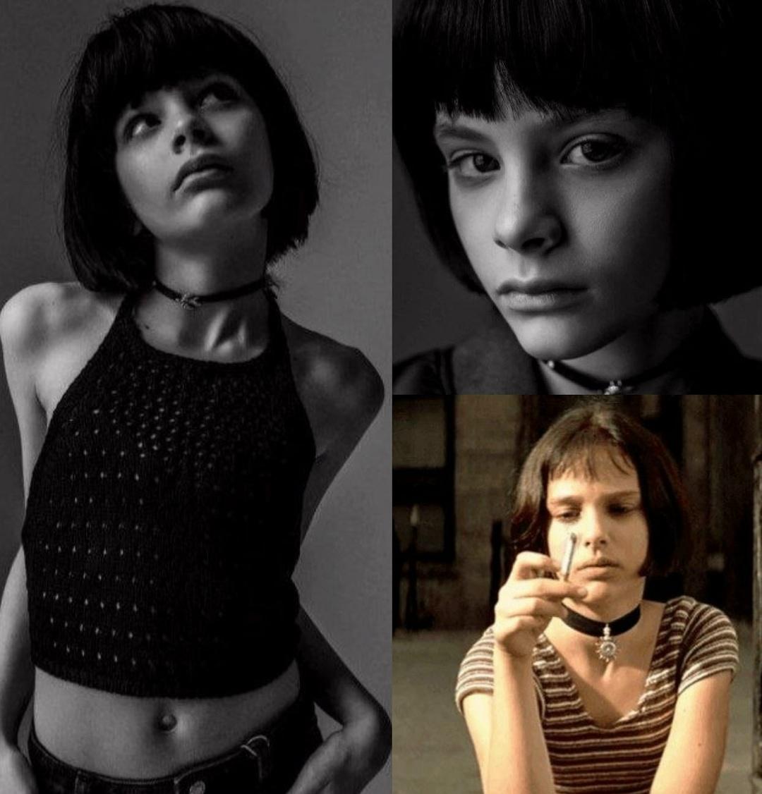 Только что увидела новую фотосессию 12‑летней Алисы Юнусовой — она повторила образ Натали Портман из «Леона».