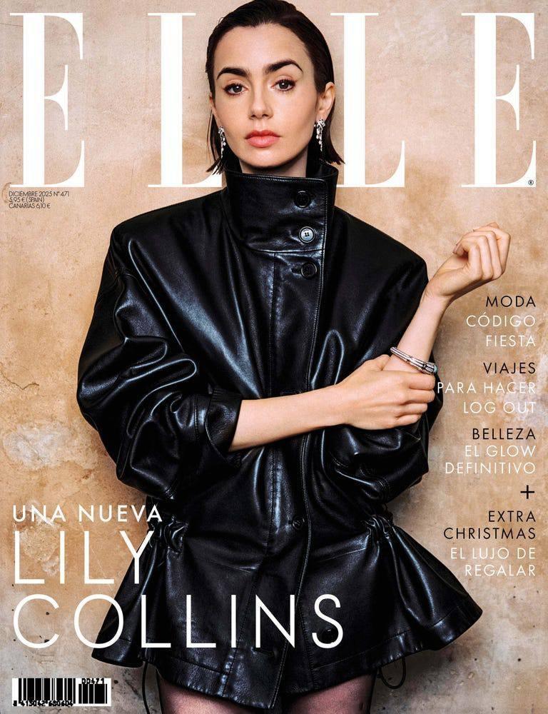 Роскошная Лили Коллинз на обложке и в каверстори нового Elle