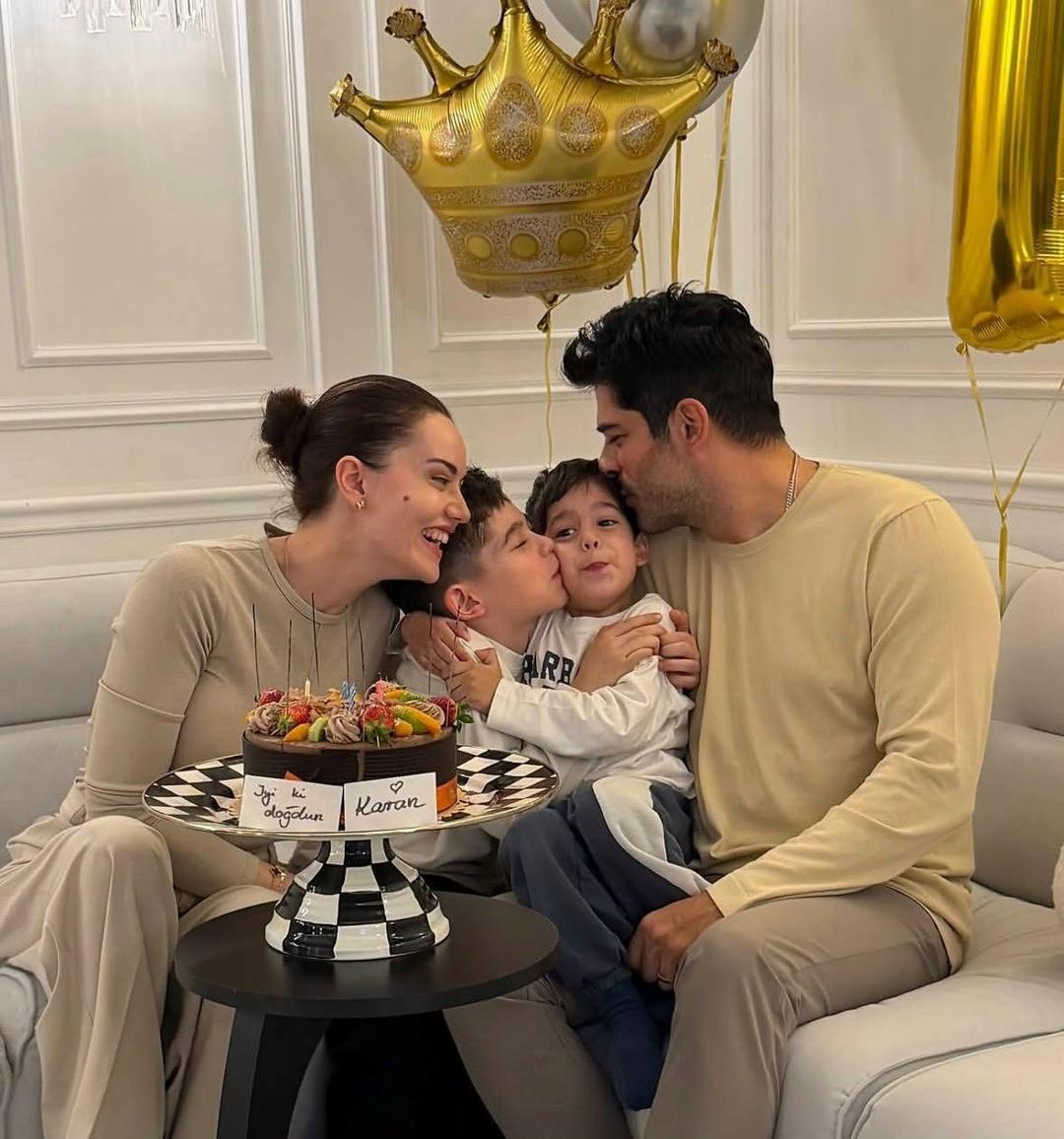 Звезда «Великолепного века» Бурак Озчивит поделился кадрами со дня рождения сына